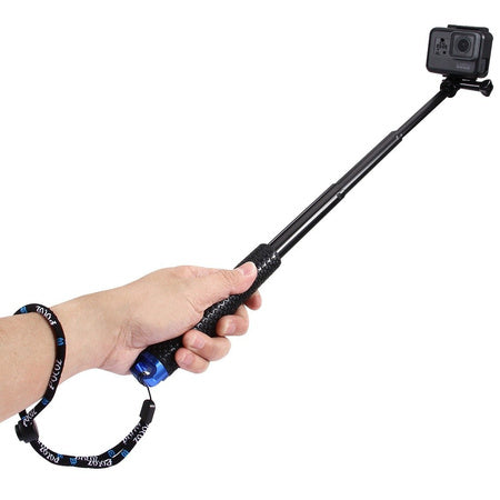 Selfie Stick Puluz for sports cameras (DJI GoPro Insta360)(black) - Booms and selfie sticks<<<Mounts<<<Tripods<<<Selfie