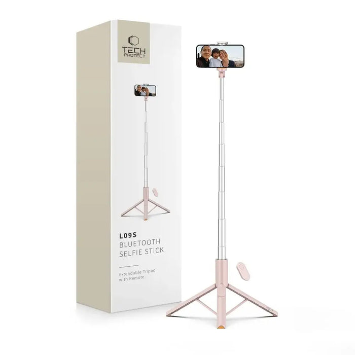Selfie Stick Tech-Protect L09S with Tripod - Pink - Photo accessories<<<HurtelXML