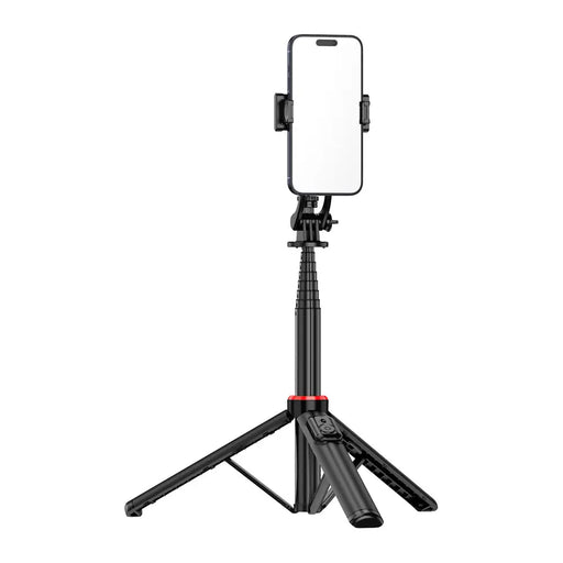 Selfie stick WC1Y2S 1.3m aluminum alloy telescopic tripod with phone holder - black - Photo accessories<<<HurtelXML
