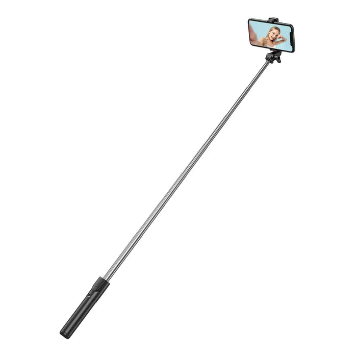 Selfie stick WHS1Y telescopic tripod 1m with phone holder - black - Photo accessories<<<HurtelXML