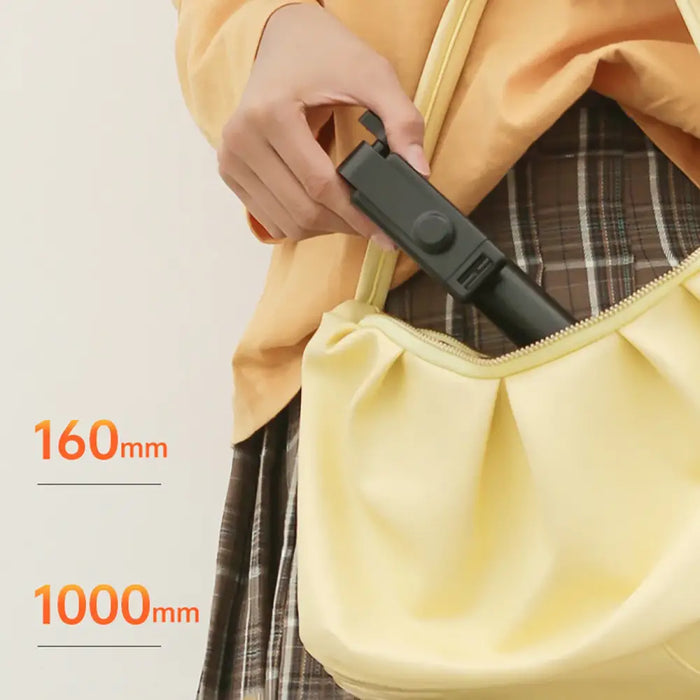 Selfie stick WHS1Y telescopic tripod 1m with phone holder - black - Photo accessories<<<HurtelXML