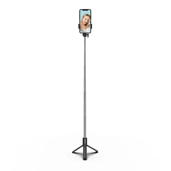 Selfie stick WHS1Y telescopic tripod 1m with phone holder - black - Photo accessories<<<HurtelXML