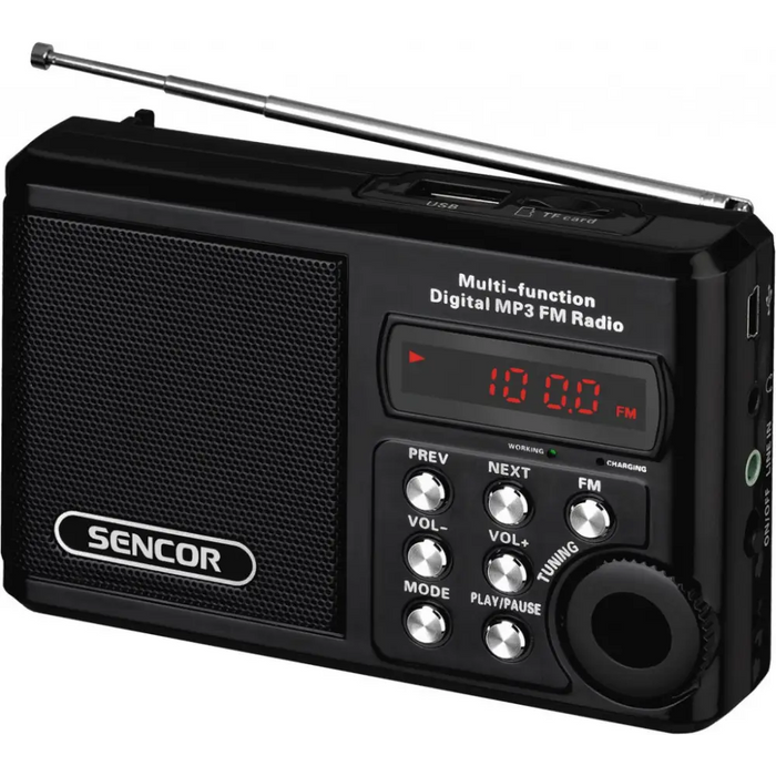 Sencor SRD215 B radio with USB/MP3 - Радиокасетофони<<<Телевизори Аудио и видео<<<TechMart