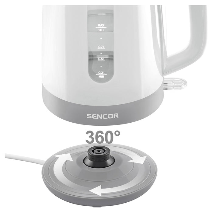 Electric kettle SENCOR SWK 1020WH 2200 W, 1.00 L