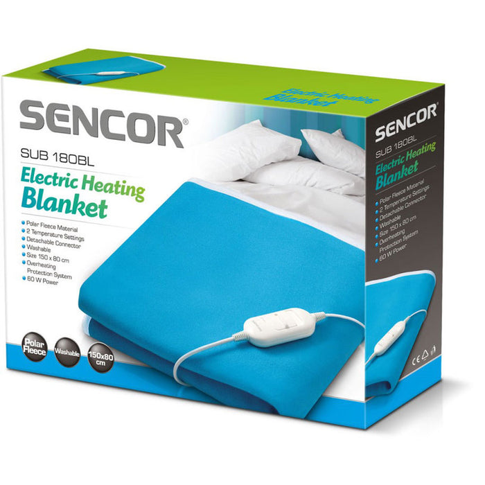 Electric blanket SENCOR SUB 181BL BLUE, 60.0 W