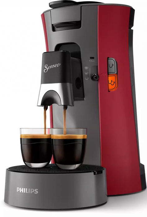 Coffee machine for coffee doses Philips Senseo Select CSA230/91 Deep Red