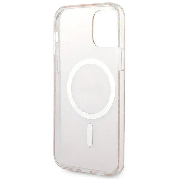 Set Guess GUBPP12MH4EACSP Case+ Charger iPhone 12/12 Pro pink/pink hard case 4G Print MagSafe - Cell phone cases