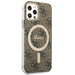 Set Guess GUBPP12MH4EACSW Case+ Charger iPhone 12/12 Pro brown/brown hard case 4G Print MagSafe - Cell phone cases