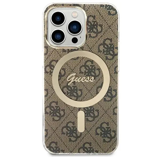 Set Guess GUBPP13XH4EACSW Case+ Charger iPhone 13 Pro Max brown/brown hard case 4G Print MagSafe - Cell phone cases