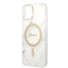 Set Guess GUBPP14MHMEACSH Case+ Charger iPhone 14 Plus 6.7’’ white/white hard case Marble MagSafe - Cell phone cases