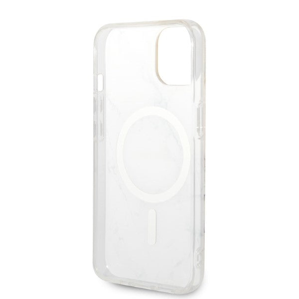 Set Guess GUBPP14MHMEACSH Case+ Charger iPhone 14 Plus 6.7’’ white/white hard case Marble MagSafe - Cell phone cases