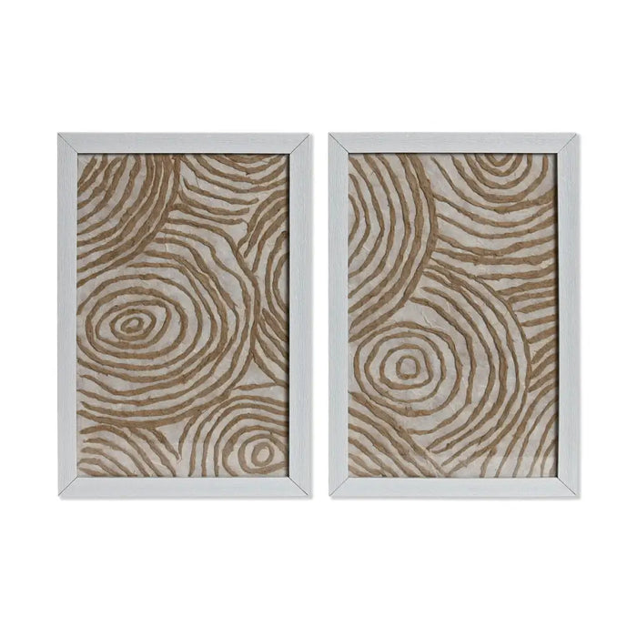 Set of 2 pictures Home ESPRIT Paper Crystal 20 x 2 x 30 cm - Декорация и Осветление<<<Дом Градина<<<BigBuy&&&Картини и