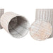 Set of 3 Vases Home ESPRIT Metal Natural 25 x 25 x 80 cm (3 Pieces) - Декорация и Осветление<<<Дом