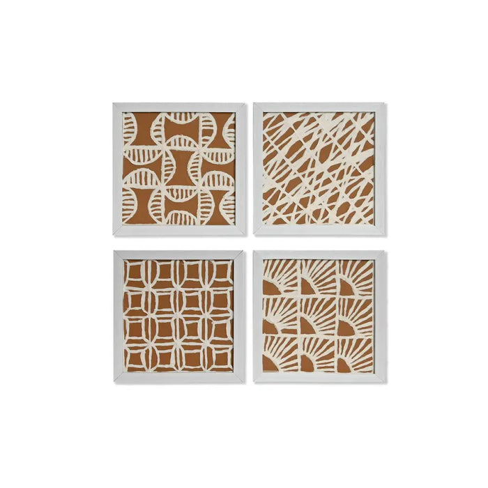 Set of 4 pictures Home ESPRIT Paper Crystal 22 x 2 x 22 cm - Декорация и Осветление<<<Дом Градина<<<BigBuy&&&Картини и