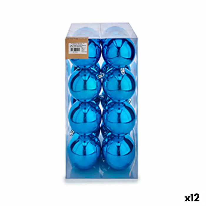 Set of Christmas balls Krist+ Blue Plastic (12 Units) - Декорация и Осветление<<<Дом Градина<<<BigBuy&&&Коледни