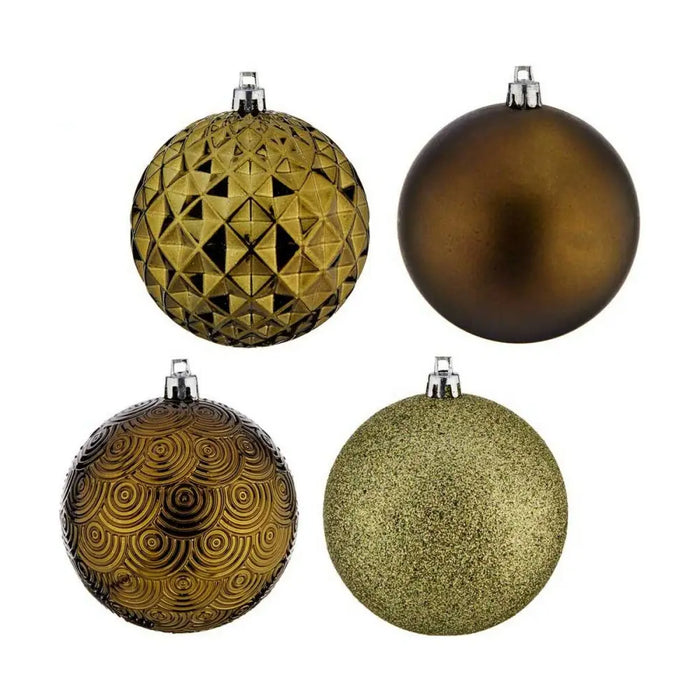 Set of Christmas balls Krist+ Green PVC (4 Units) - Декорация и Осветление<<<Дом Градина<<<BigBuy&&&Коледни