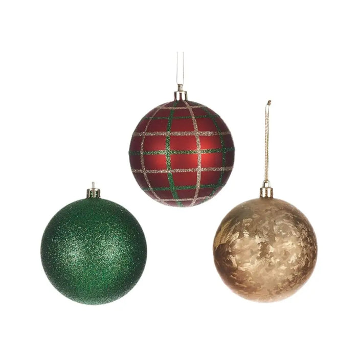 Set of Christmas balls Krist+ Multicolour Plastic Ø 8 cm - Декорация и Осветление<<<Дом Градина<<<BigBuy&&&Коледни