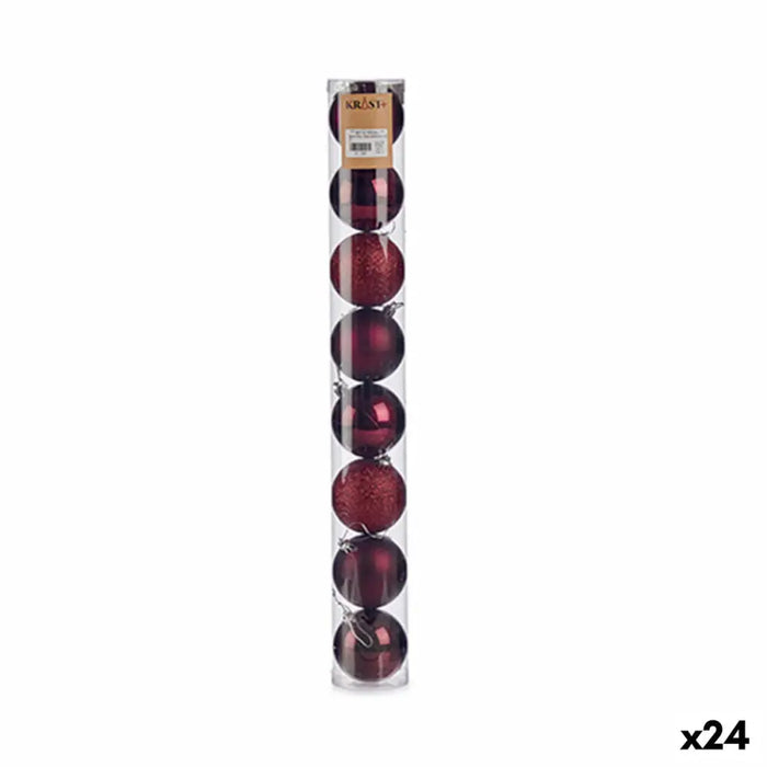 Set of Christmas balls Krist+ Purple Plastic Ø 7 cm (24 Units) - Декорация и Осветление<<<Дом