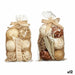 Set of Decorative Balls Gift Decor White Brown 22 x 40 x 9 cm (12 Units) - Декорация и Осветление<<<Дом