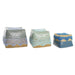 Set of decorative boxes DKD Home Decor Blue Turquoise Natural Light grey Bamboo Boho - Декорация и Осветление<<<Дом
