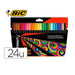 Set of Felt Tip Pens Bic 978035 Black Multicolour 24 Pieces - Ученически Пособия<<<Играчки