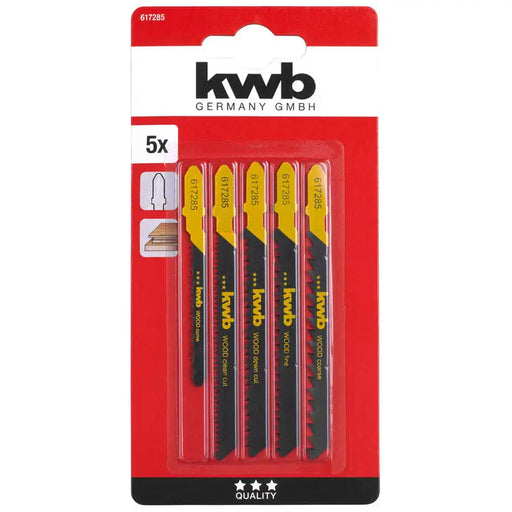 SET OF JIG SAW BLADES 5 PCS. KWB - Ножове за прободни триони<<<Консумативи за електроинструменти<<<Инструменти и