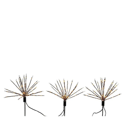 Set of LED garden stakes Lumineo Fireworks Christmas 220 V MicroLED 3 Pieces - Декорация и Осветление<<<Дом