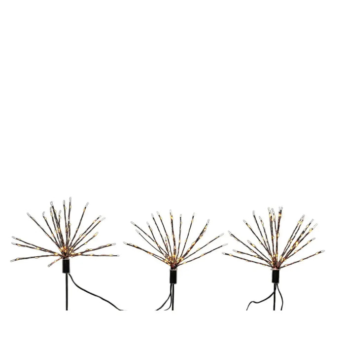 Set of LED garden stakes Lumineo Fireworks Christmas 220 V MicroLED 3 Pieces - Декорация и Осветление<<<Дом