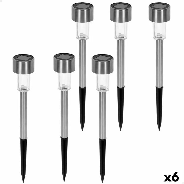 Set of solar garden lights Aktive 6 Pieces Plastic 5,5 x 36 x 5,5 cm (6 Units) - Декорация и Осветление<<<Дом