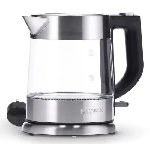 Severin WK 3468 electric kettle 1 L 2200 W Black Stainless steel Transparent - Electric kettlesAGD-CZE<<<Home Appliance