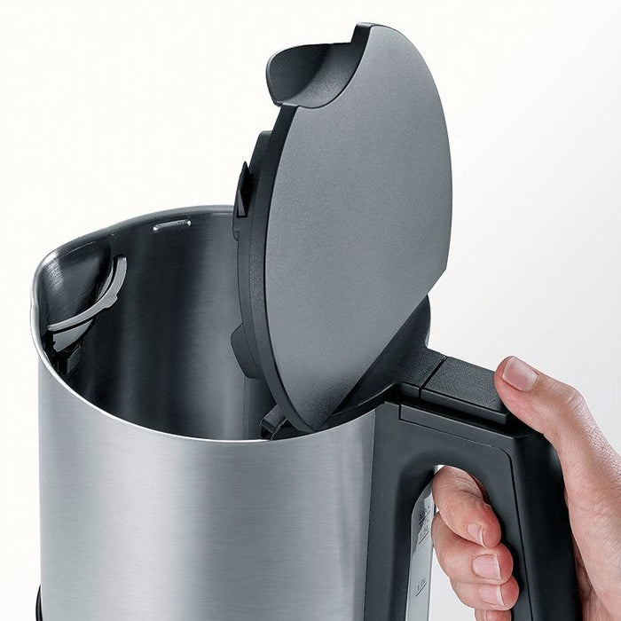 Severin WK 3409 electric kettle 1.7 L 2200 W Black, Stainless steel