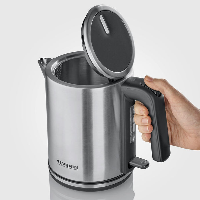 Severin WK 3489 electric kettle 1 L 2400 W Black, Silver