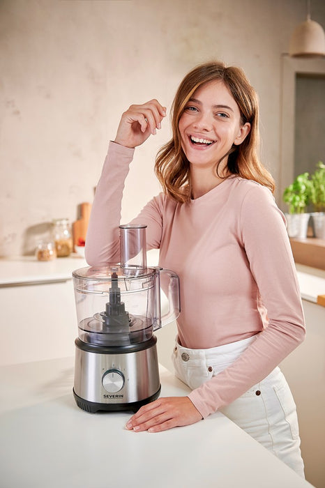 Severin KM 3892 food processor 1200 W 1.5 L Black, Stainless steel, Transparent