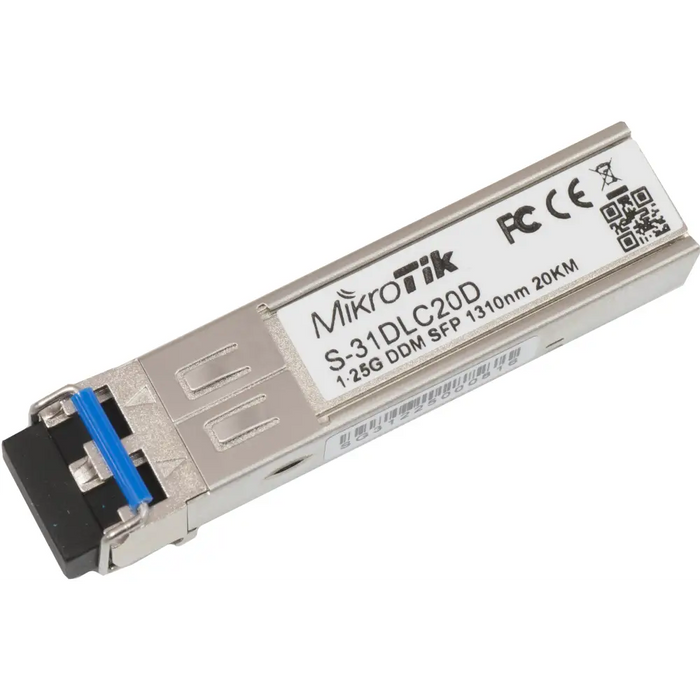 SFP module Mikrotik S-31DLC20D 1.25G 20km - Powerline адаптери<<<Мрежово