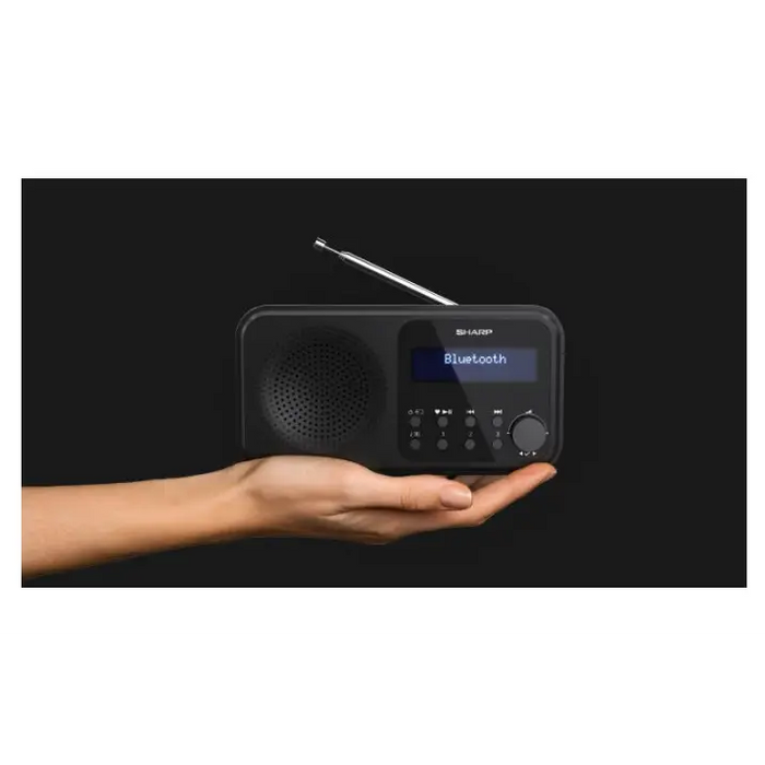 Sharp Radios DR-P420(BK) PORTABLE DIGITAL RADIO Bluetooth 5.0 20 DAB+/DAB/FM Auto time/date LCD Display Dual