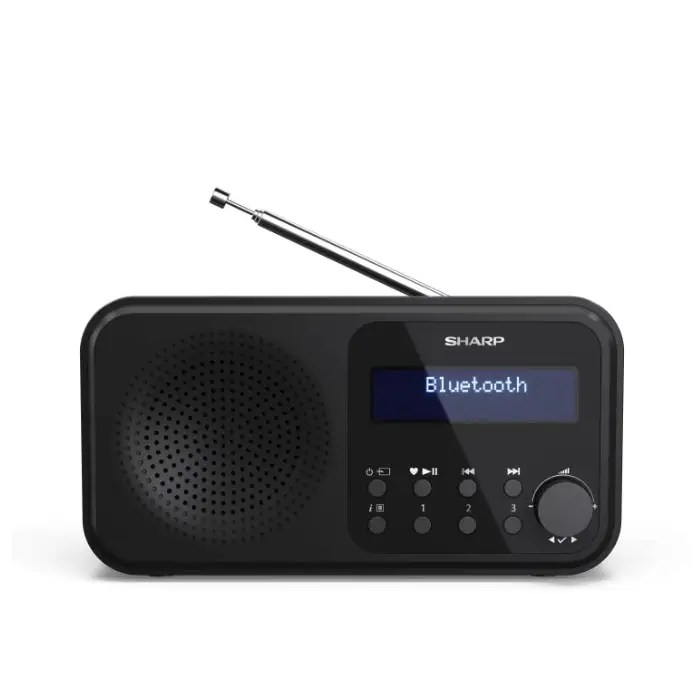 Sharp Radios DR-P420(BK) PORTABLE DIGITAL RADIO Bluetooth 5.0 20 DAB+/DAB/FM Auto time/date LCD Display Dual