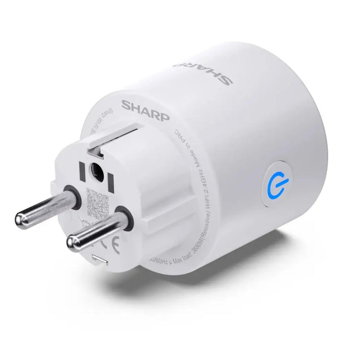 Sharp SGPH01EW4P - WiFi Smart Plug - 4 pack 802.11 b/g/n (2.4GHz) Child Protection Google Assistant Alexa White