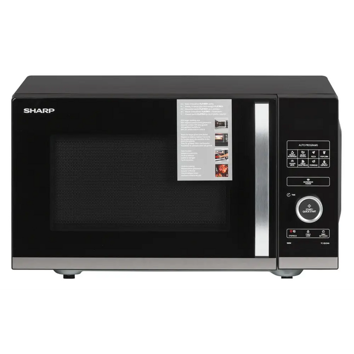 Sharp YC-QS254AE-B microwave Countertop Solo microwave 25 L 900 W Black Stainless steel - Freestanding