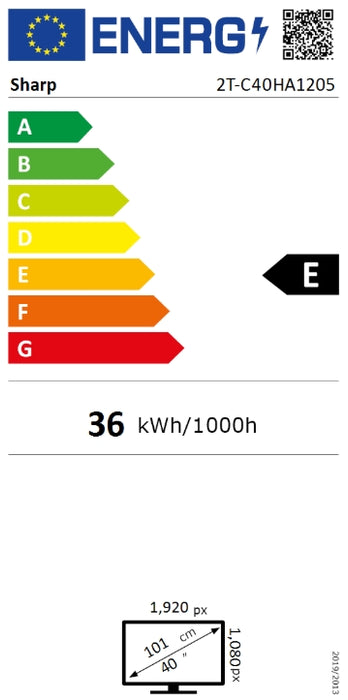 Sharp 40HA1205E, 40" LED  TV, FULL HD 1920x1080,Frameless, DVB-T/T2/C/S/S2, Active Motion 100, 1 000 000:1, Speaker 2x8W, Dolby Digital Plus, 3xHDMI, CI+, 2xUSB , HEVC/H.265 (10-bit), MPEG4/H.264, 2 pole Stand
