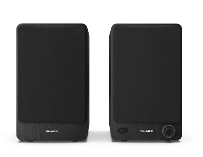 Sharp Audio Systems CP-SS30(BK), Hifi Systems BOOKSHELF SPEAKERS 60W (2 x 30W) RMS 2, Bluetooth v5.0, USB playback, MP3 Audio decoder, RCA L/R In, 3.5mm Aux-in / line-in, Digital optical-in, Wooden speaker, Black