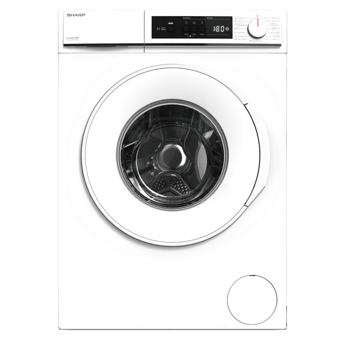 Washing machine Sharp ES-NFA7121WD, 1200 rpm, 7.00 kg, D, White