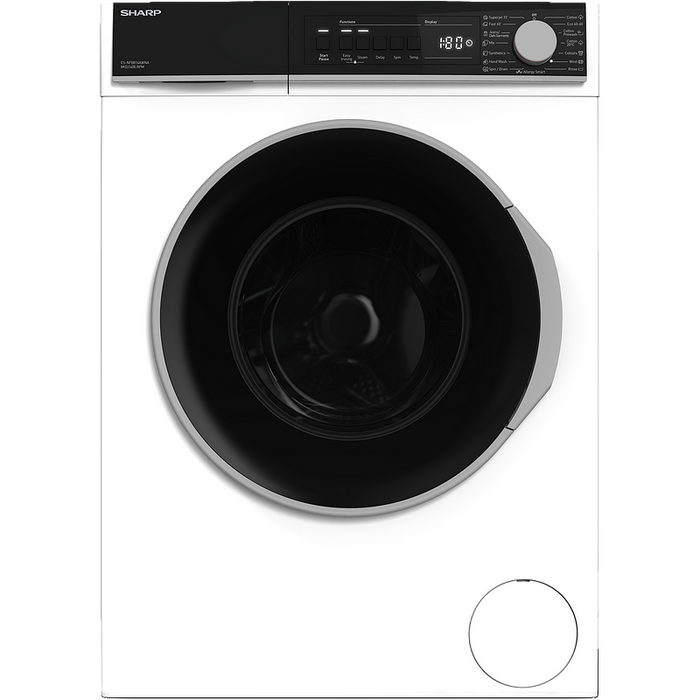 Washing machine Sharp ES-NFB914AWNA, 1400 rpm, 9.00 kg, A, White