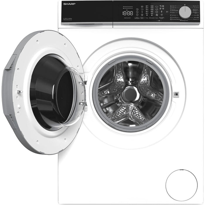 Washing machine Sharp ES-NFL914AWNA, 1400 rpm, 9.00 kg, A, White