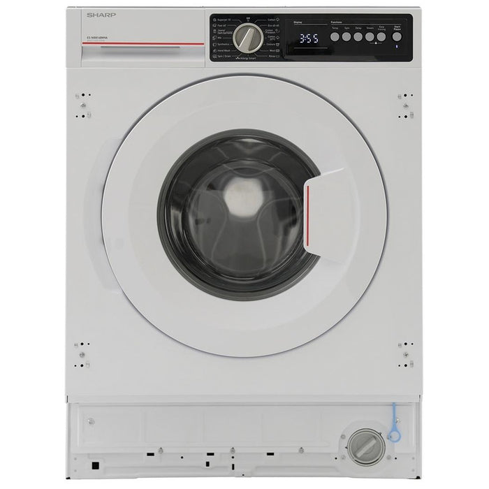 Built-in washing machine Sharp ES-NIB814BWNA-EE , 1400 rpm, 8.00 kg, A , White