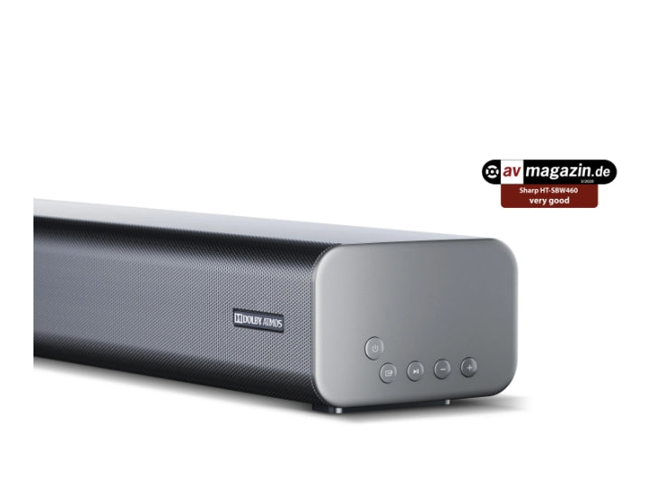 Sharp Soundbar HT-SBW460, 440W 3.1 DOLBY ATMOS Wireless Subwoofer, HDMI & BLUETOOTH, wireless music streaming, HDMI ARC/CEC, USB playback, 3.5mm Aux-in, 4K UHD Pass-Through, Digital Optical Audio Input, Matt black