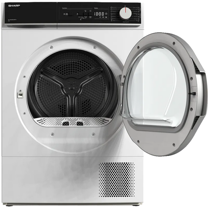 Dryer Sharp KD-NHA8S6GW1D , 8 kg, D , D , White