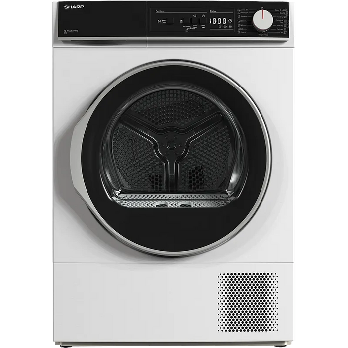 Dryer Sharp KD-NHA8S6GW1D , 8 kg, D , D , White