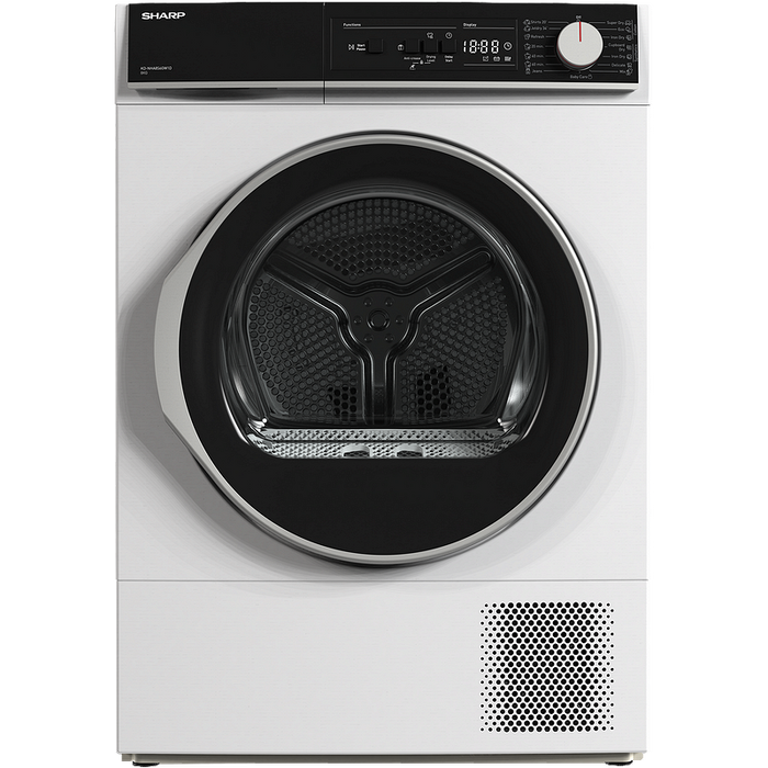 Dryer Sharp KD-NHA8S6GW1D , 8 kg, D , D , White