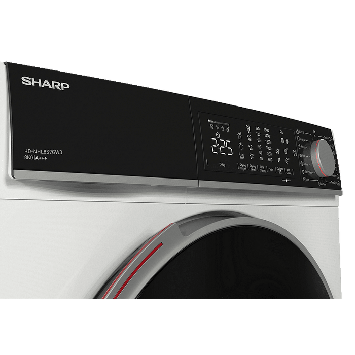 Dryer Sharp KD-NHL8S9GW3*** , 8 kg, C , C , White