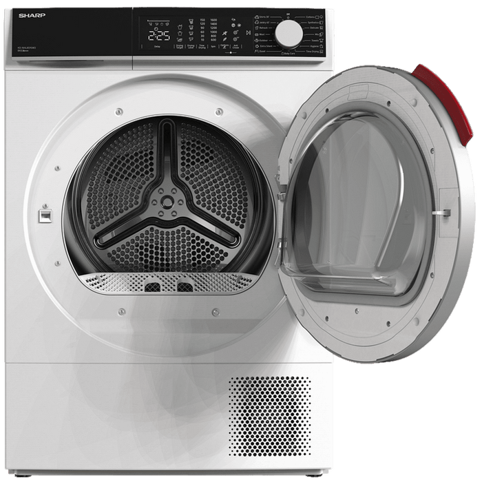 Dryer Sharp KD-NHL8S9GW3*** , 8 kg, C , C , White
